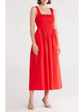 WAYF Smocked Fit and Flare Sundress